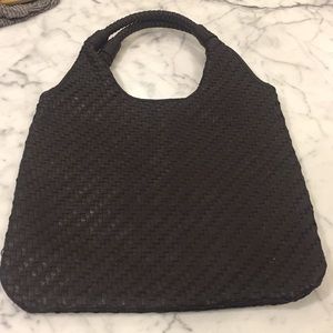 Leather Woven Handbag